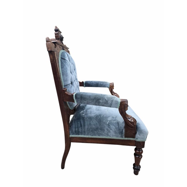 Antique Renaissance Revival Carved Chairs by John Jelliff - Set of 2 For Sale In Chicago - Image 6 of 12