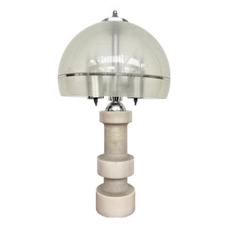 Vintage Sculptural Lamp with Marble Base, 1970s For Sale
