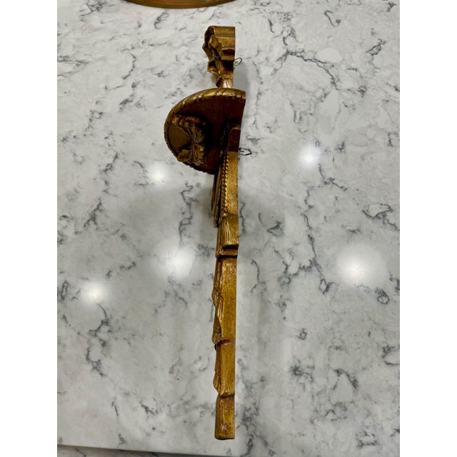 French Pair of Vintage Giltwood Wall Display Shelves For Sale - Image 3 of 8