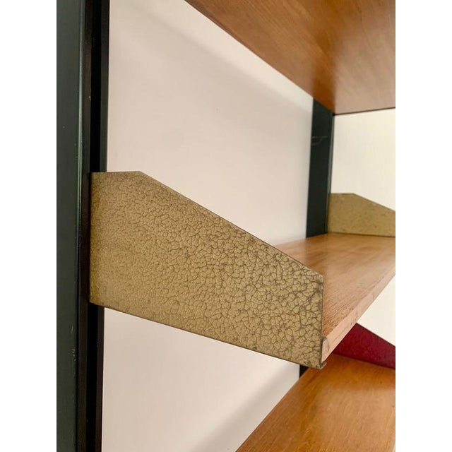 Floor-to-Ceiling Modular Bookcase attributed to Feal, Italy, 1950s For Sale - Image 13 of 16