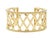 Contemporary Christina Addison Basket Weave Yellow Gold Hinged Cuff Bracelet For Sale - Image 3 of 12