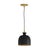 Bianca Ceramic Pendant, Matte Black and Gold For Sale - Image 4 of 4