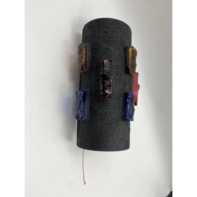 Brutalist Wall Lamp with Colored Glass Stones from Raak, Netherlands, 1960s For Sale - Image 10 of 13