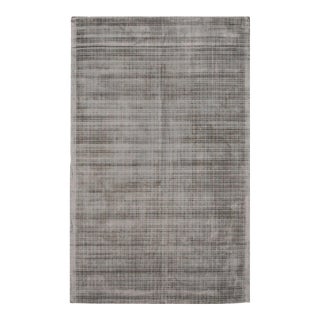 8'9"x11'9" Sloane Maya Silver Modern Flatweave Viscose Carpet Rug For Sale