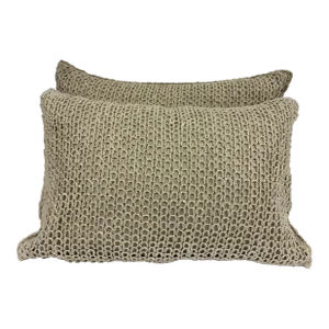 Brunello Cuccinelli Silk and Linen Lumbar Pillows- Set of 2