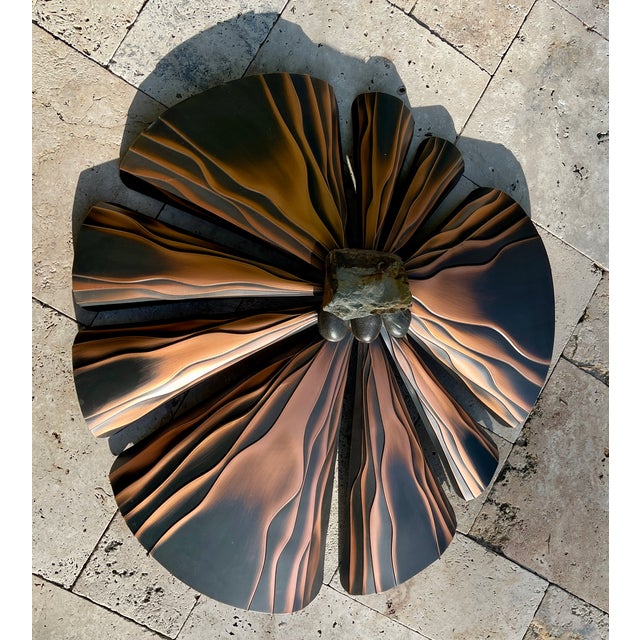 Monumental Copper and Stone Wall Sculpture by Kurt Ruby For Sale - Image 4 of 12