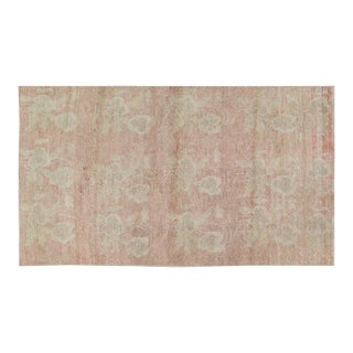 Vintage Turkish Oushak Hand Knotted Wool Rug, 3'9''x6'8'' For Sale