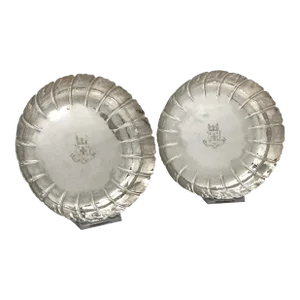 Pair of 18th Century Georgian Irish Silver Strawberry Dishes