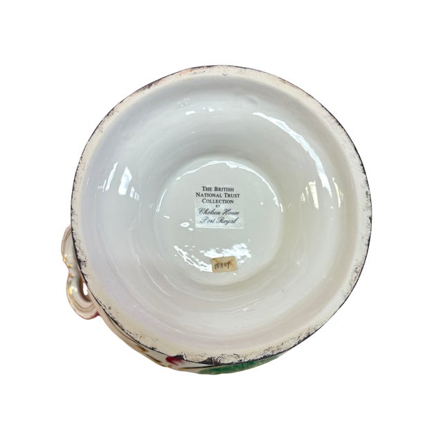Chelsea House British National Trust Collection "Port Royal" Hand-Painted Italian Cachepot, C 1990 For Sale - Image 9 of 9