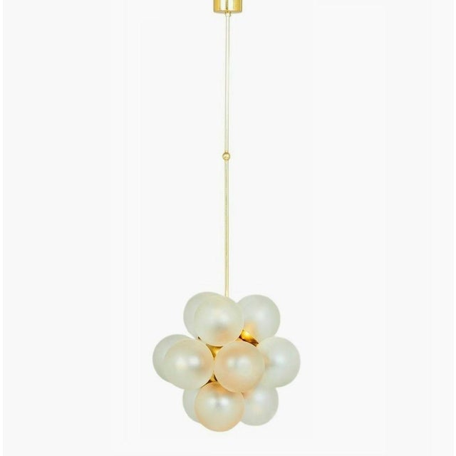 Stunning space age sputnik/atomic chandelier by kaiser leuchten, germany's highest-rated lighting manufacturer of the 20th...