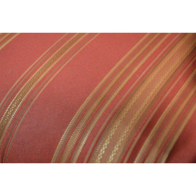 Terra Cotta Pair Southwood Finely Inlaid Sheraton / Federal Armchairs For Sale - Image 8 of 9