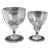Two English Georgian Clear Glass Rummer Drinking Glasses For Sale
