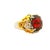 Early 21st Century 8.41 Carat Garnet Diamond Platinum-18k Yellow Gold Flower Motif Ring, Size 6.5 For Sale - Image 5 of 8