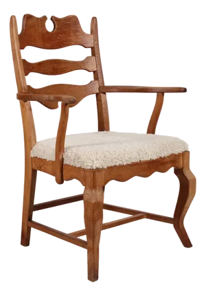 Danish Razor Blade Armchair in Oak by Henning Kjærnulf, 1970s