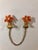 1950s 1950s England Enamel Flowers on Chain Scarf Clip / Sweater Guard For Sale - Image 5 of 9