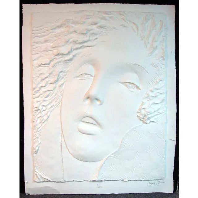 1990s 1990s "Zelda" Paper Cast Face of a Woman by Frank Gallo For Sale - Image 5 of 12