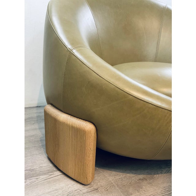 Theodore Alexander Modern Light Bronze Leather Arlo Club Chair For Sale In Atlanta - Image 6 of 6