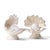 Mid Century Oyster Shell Shaped Porcelain Lamps - Pair Each lamp measures: 16 wide x 14 deep x 16.5 inches high Excellent...