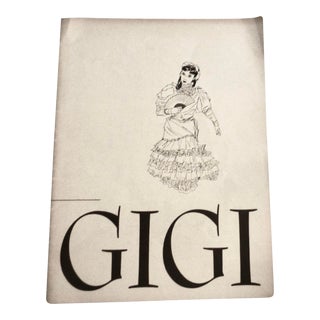 1953 GIGIi Audrey Hepburn, Illustrated Play Program For Sale