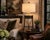 Mediterranean Vintage Mediterranean Textured Ceramic Tripod Urn Lamp With Linen Drum Shade For Sale - Image 3 of 4