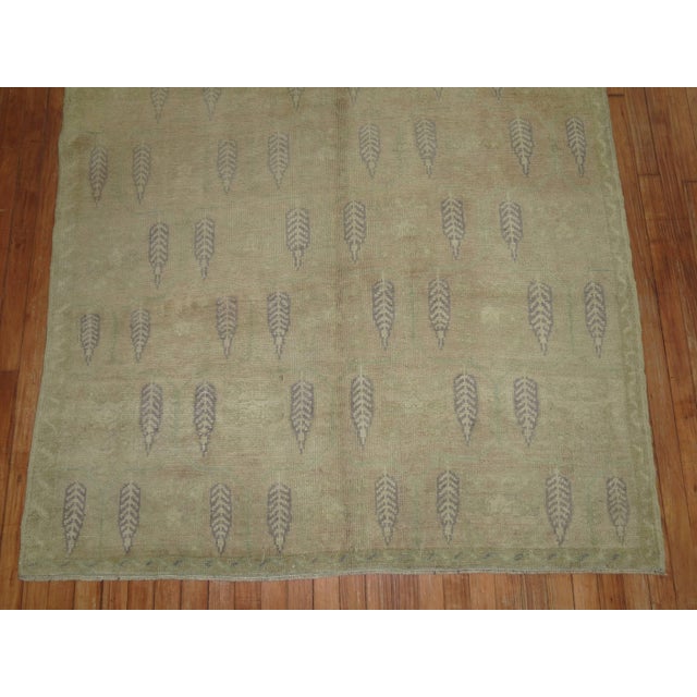 Vintage Turkish Oushak Cypress Tree Rug For Sale In New York - Image 6 of 6