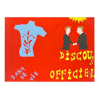 Alexandre Schaller, Vital Bonds, Acrylic on Canvas, 1990s For Sale