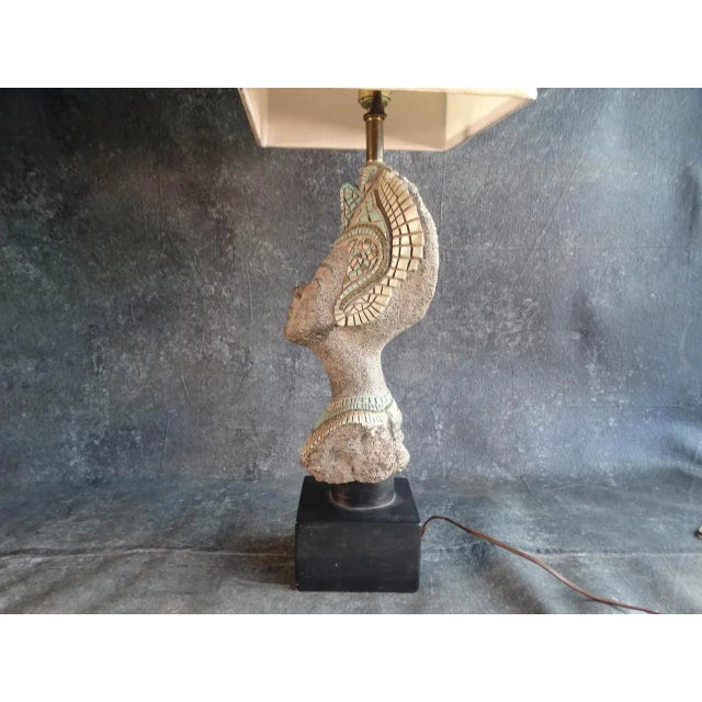 Measures, including shade, 32" tall x 10" x 10". In Reglor's patented Chalkware. Bernie Stein and Rena Stein began Reglor...