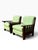 Here is a pair of vintage Mission-style Arts & Crafts lounge chairs, in the style of Stickley. Their sturdy, honest...