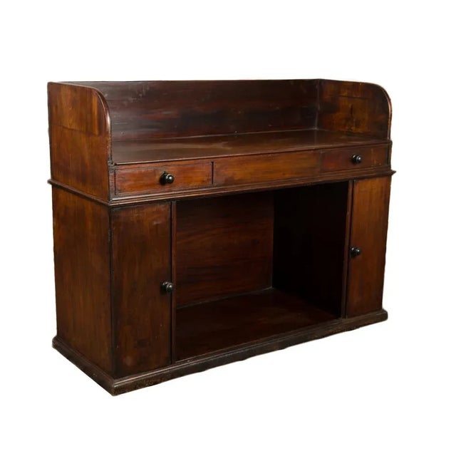 An English Mahogany Kneehole Desk, 19th C. For Sale - Image 10 of 10