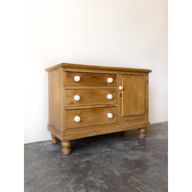 Victorian Antique 19th Century English Pine Victorian Dresser For Sale - Image 3 of 12