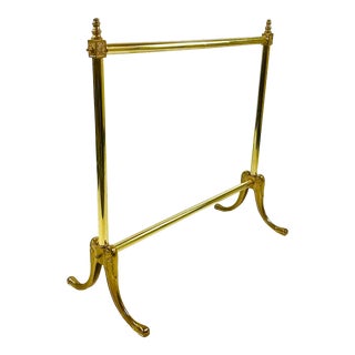 1970s Vintage Hollywood Regency Italian Empire Brass Quilt Rack. For Sale