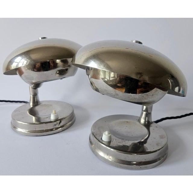 1930s Art Deco Bauhaus Chrome Table Lamps by Franta Anyz, 1930s, Set of 2 For Sale - Image 5 of 16