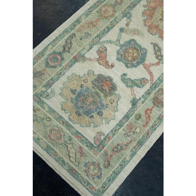 Turkish Oushak Runner Rug 2'5" x 8' #17401 For Sale In Houston - Image 6 of 8