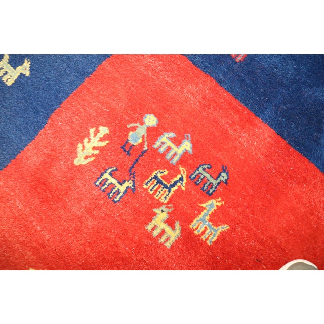 Textile Square Gabbeh, 4'10'' X 4'10'' For Sale - Image 7 of 8