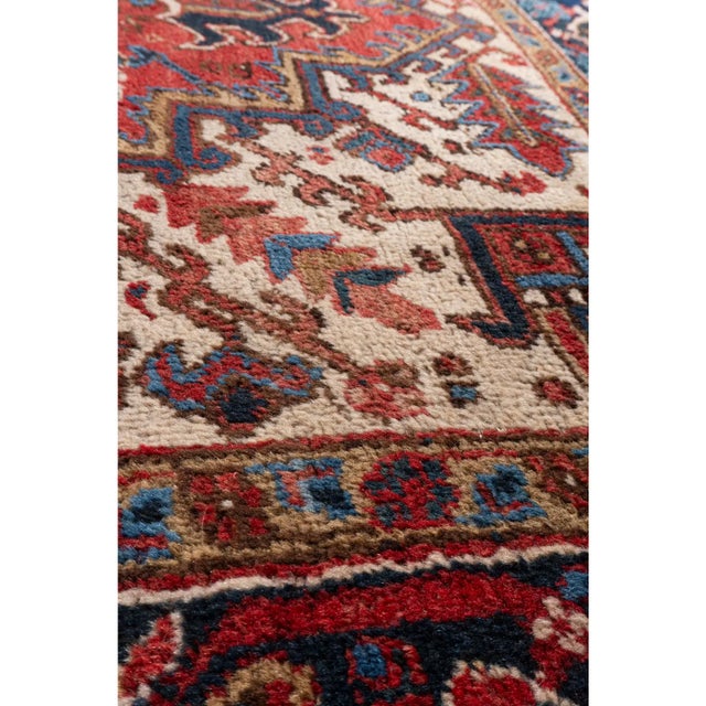 Antique Circa 1920 Red Hand Knotted Rug 5ft 11in X 7ft 4in For Sale - Image 4 of 9