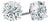 18k White Gold 2.04 Carat Stud Earrings, A Pair For Sale