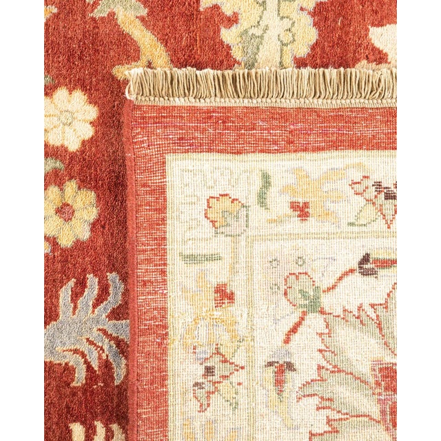 2000 - 2009 Mogul, One-of-a-Kind Hand-Knotted Area Rug in Red, 9' 3" x 11' 10" For Sale - Image 5 of 8