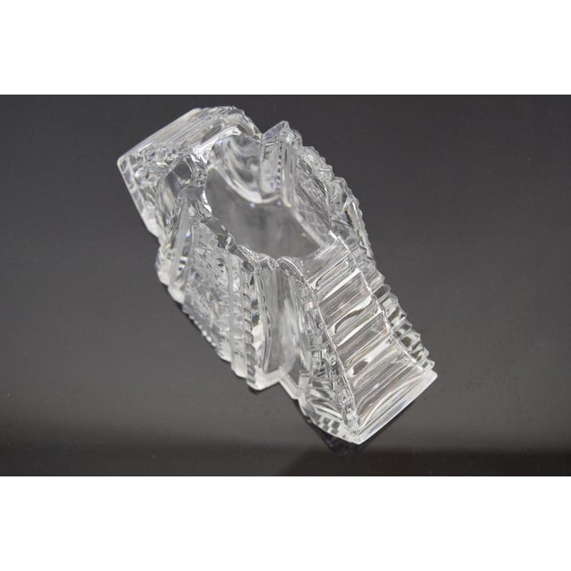 Vintage Cut Crystal Glass Vase from Glasswork Novy Bor, 1950s For Sale - Image 11 of 12