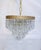 Traditional Vintage Italian Brass Upside Down Layered Cake Pendant For Sale - Image 3 of 8