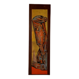 Judith Daner ( 1935 - 2023 ) Enamel on Copper Wall Art Plaque Hanging