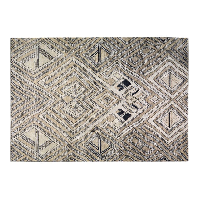 Moroccan Hand Knotted Wool Rug, 8'5"x12'3" For Sale