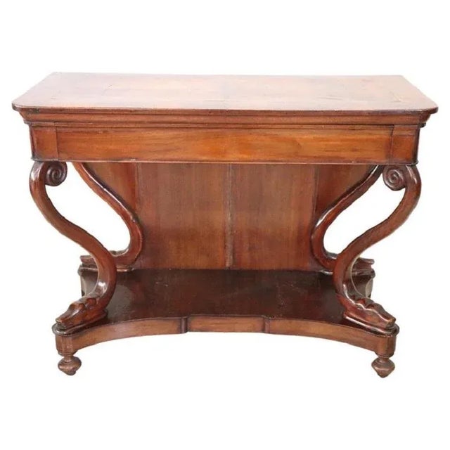 Antique Carved Walnut Console Table, 1820s For Sale - Image 11 of 11