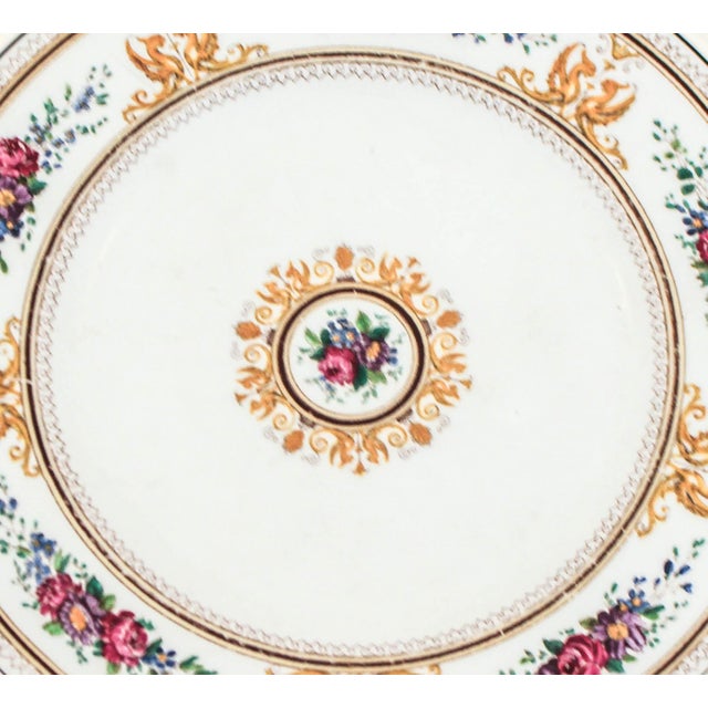 English 1940s Sterling Silver & Porcelain Tray For Sale - Image 3 of 5