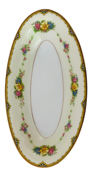 Noritake China Marked “m “ Japan Floral Design Small Serving Bowl