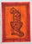 Painting of a Tiger, Peter Max Style Psychedelic Flower Power, in Orange Sienna Raspberry Red Burnt Umber. Contemporary...