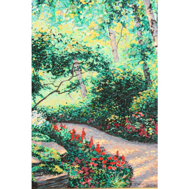 Early 21st Century Schaefer Miles 'Rock Garden Path' Embellished Canvas Print, Custom Framed For Sale - Image 9 of 13