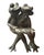 Add a touch of endearing charm to your garden, patio, or interior decor with this vintage cast iron statue featuring a...