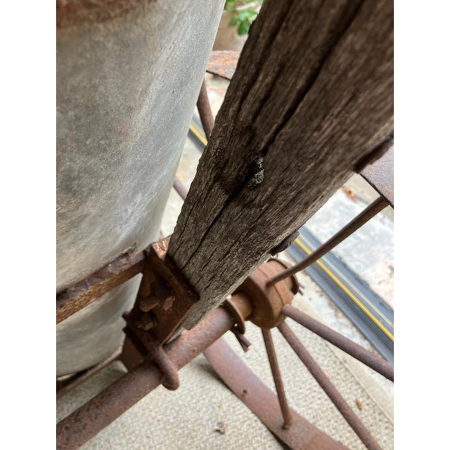 Antique Weathered Wooden Hand Cart For Sale - Image 4 of 4