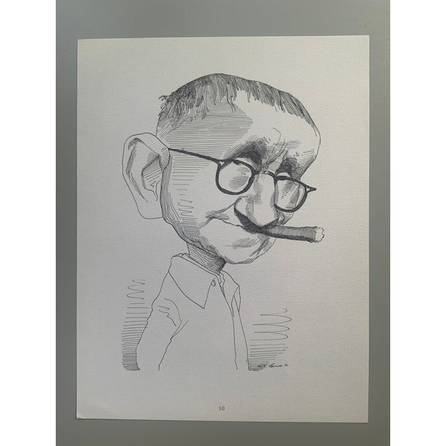 1977 Print Portfolio of Caricatures of Writers & Musicians by David Levine - Set of 14 For Sale - Image 15 of 18