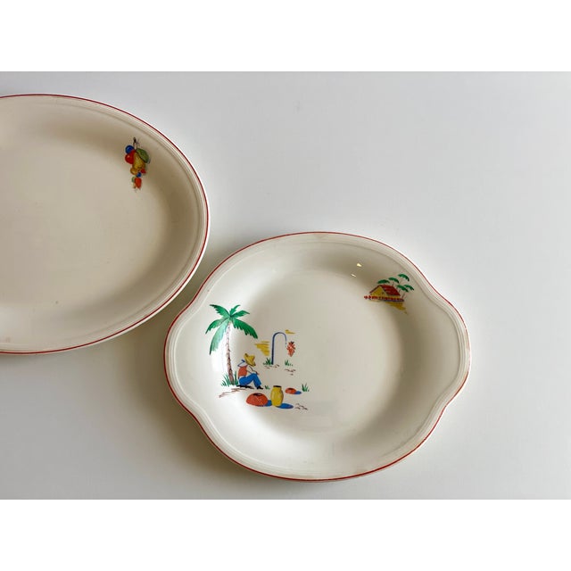 Mexican Vintage Mexican Siesta Serving Plates Edwin M. Knowles- Set of 2 For Sale - Image 3 of 10